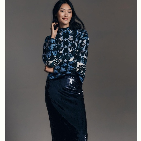 Anthropologie Carys Mock Neck Turtleneck Size Medium NWT - Picture 1 of 15